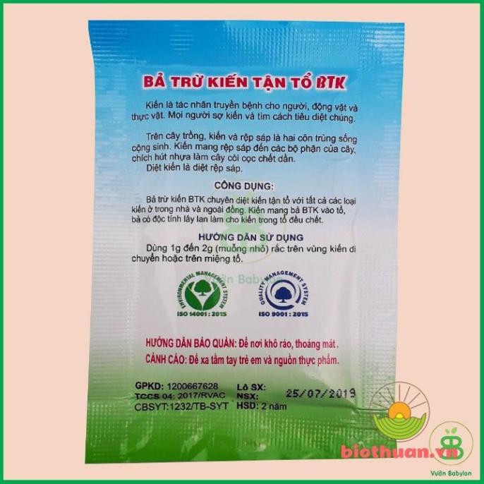 Bả trừ kiến tận tổ BTK gói 5g