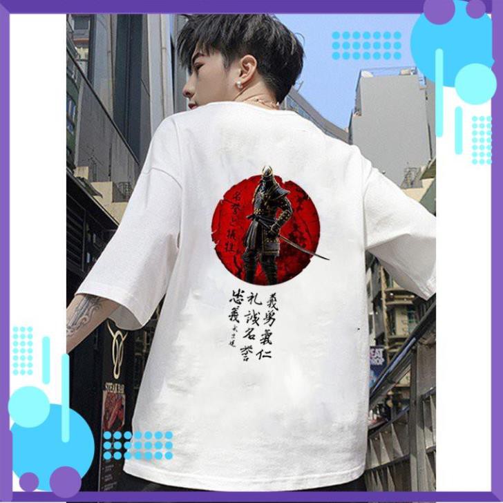 Freeship-HÈ Áo thun tay lỡ nam nữ samurai form rộng vải dày mịn 2020T2657 3