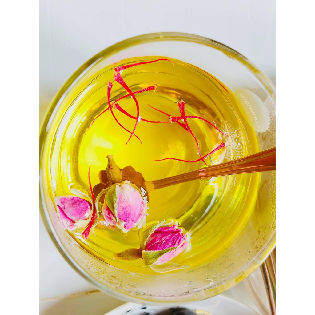 [Set quà Tết] Nhụy Hoa Nghệ Tây Saffron Bahraman 1Gr x2 hộp kèm quà tặng trà hoa cúc mật