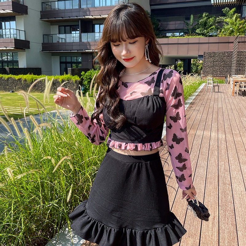 Bộ Bikini Tay Dài Thiết Kế Mới Thời Trang Cho Nữ