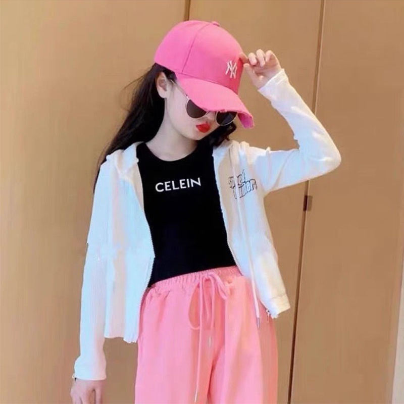 Áo Thun Cotton Không Tay In Chữ Thoải Mái Thời Trang Mùa Hè Cho Bé