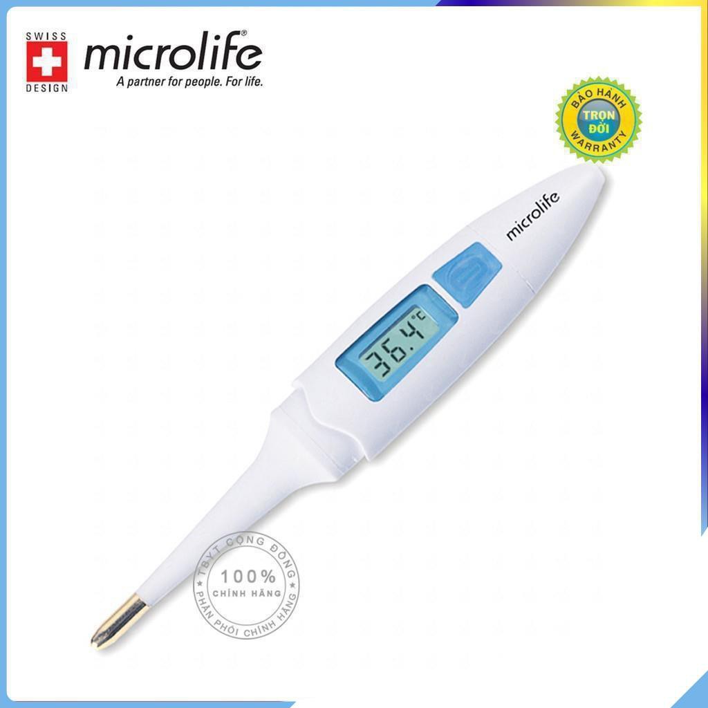 [Đo nhanh, 10 giây cho kết quả] Nhiệt kế điện tử Microlife MT200 - đầu mềm mạ vàng , chống kích ứng da