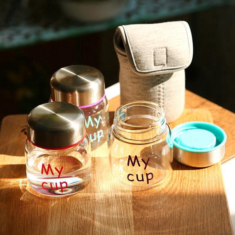 Bình nước thủy tinh mini chịu nhiệt cao chống rò rỉ