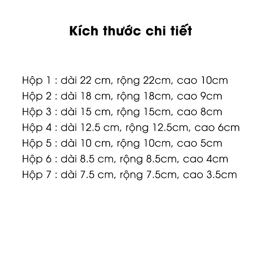 Set 7 hộp nhựa nắp đậy 7 màu đựng thực phẩm