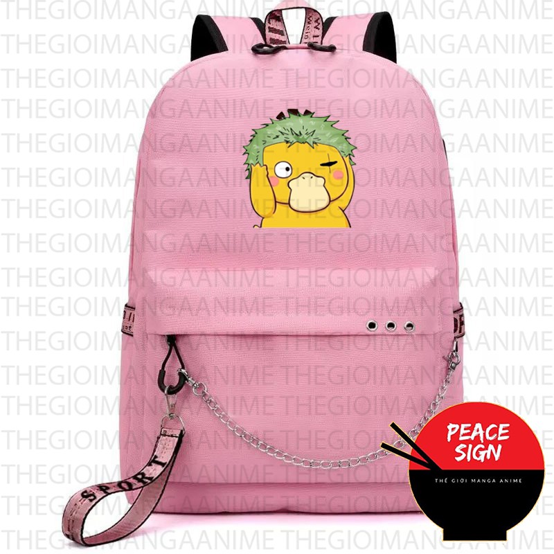 Balo thông minh in hình PSYDUCK ver ONE PIECE Konduck anime chibi