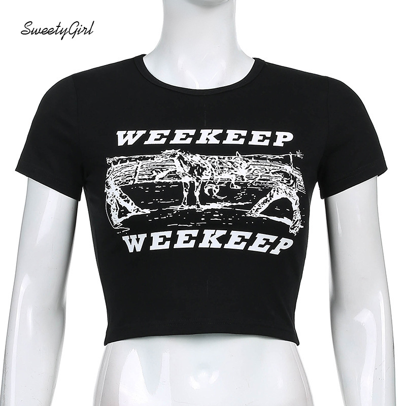 Áo thun nữ ngắn tay cổ tròn thời trang