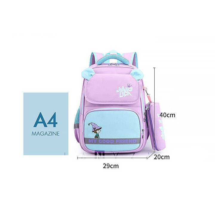 Balo học sinh tiểu học và trung học hoạ tiết hoạt hình