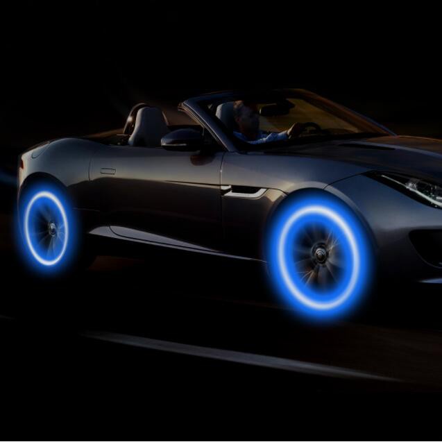 Đèn LED neon gắn van bánh xe đạp xe máy trang trí năm màu