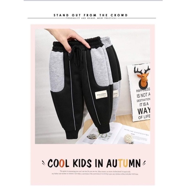 Combo quần nỉ bông cho bé Kidbabyonline- Quần nỉ bông ống đứng- Quần nỉ bé trai- Quần nỉ mùa đông cho bé trai