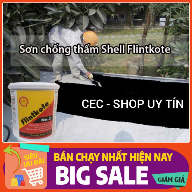 SƠN CHỐNG THẤM FLINKOTE THÁI LAN XỬ LÝ NGẤM BỂ NƯỚC HỒ CÁ KOI / SHELL FLINTKOTE 3 CHỐNG THẤM ĐA NĂNG / THÙNG 3.5L & 18L