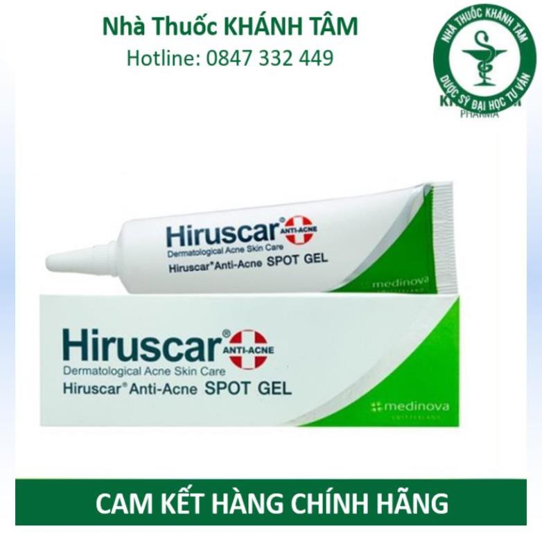 Gel bôi mụn Hiruscar Anti Acne Spot Gel 10g [anti acnes, Hirusca]! ! !