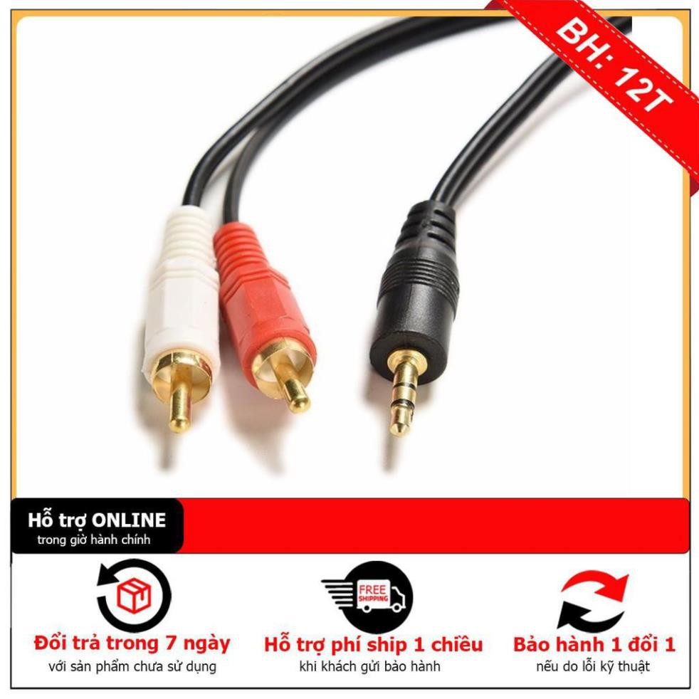 [BH12TH] DÂY LOA 1 ĐẦU 3.5 RA 2 ĐẦU AV 1.8M