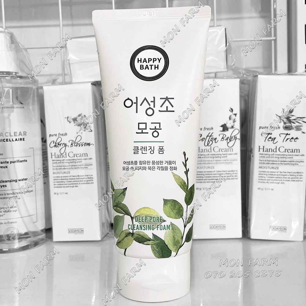 Sữa Rửa Mặt Cho Da Dầu Và Da Hỗn Hợp Từ Rau Diếp Cá Happy Bath 200g