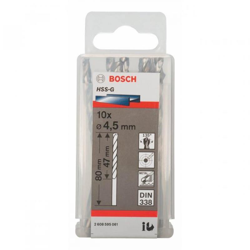 Mũi khoan kim loại Bosch HSS - G từ 2mm - 8mm ( 1 bộ 10 mũi khoan )