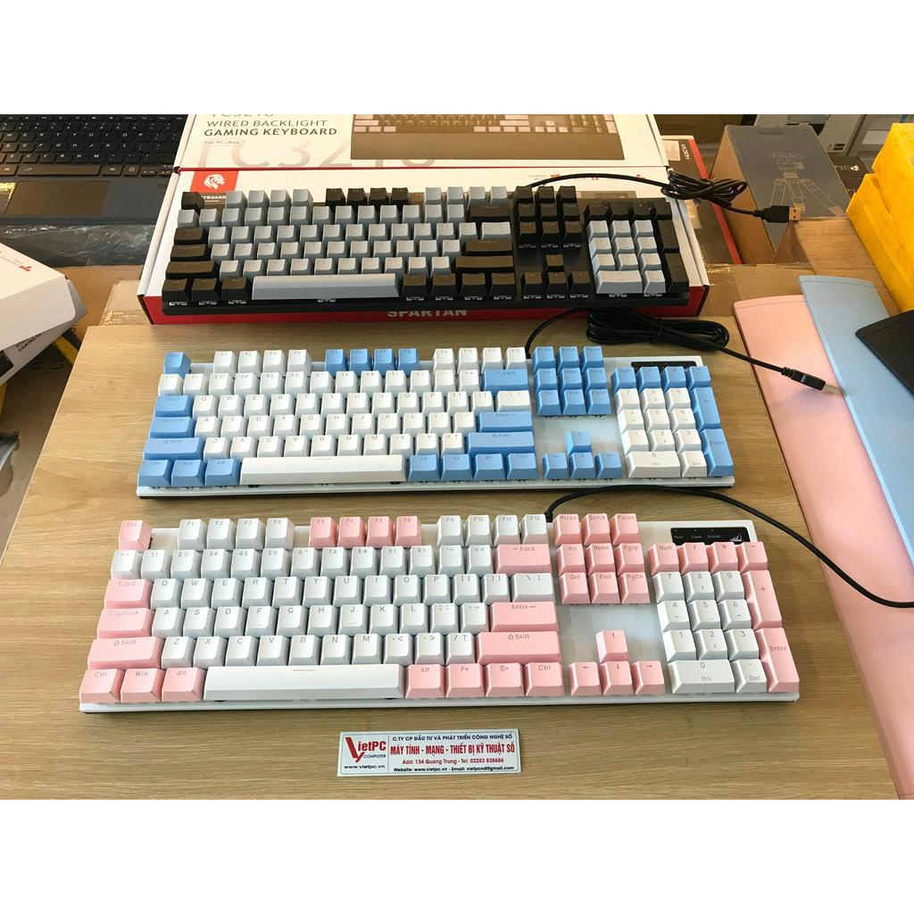 Bàn phím cơ gaming SPARTAN TC-3218 LED Rainbow có kèm bàn kê cổ tay