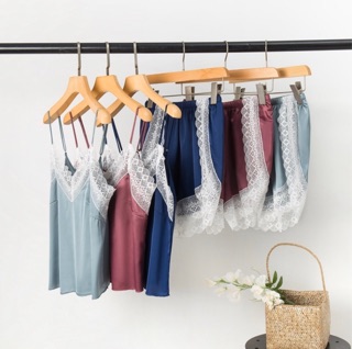 QQ422 Bô đồ ngủ lụa satin