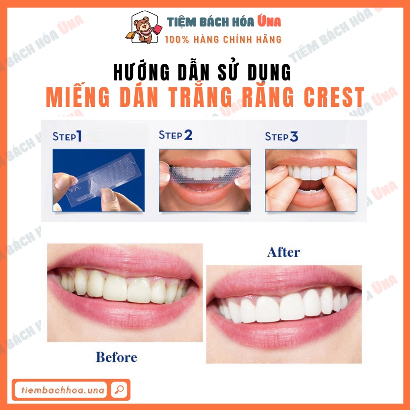 Miếng dán trắng răng Crest 3D White (Professional Effects/ Glamorous/1 Hour/ Supreme Flexfit