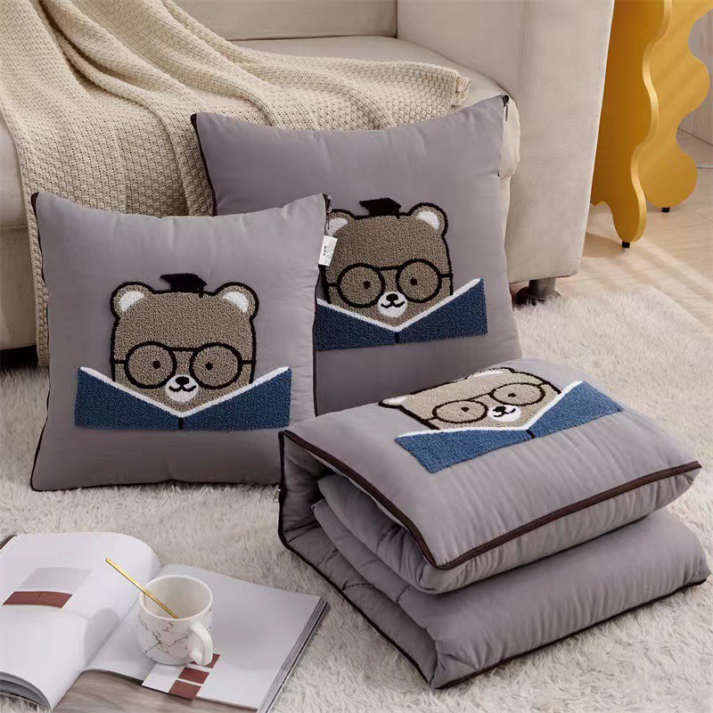 chăn cho bé đi học chăn  2in1 cotton nhập khẩu mền mịn hoạ tiêt siêu xinh tiện dụng cho bé đến trường kích thước 1mx1m5