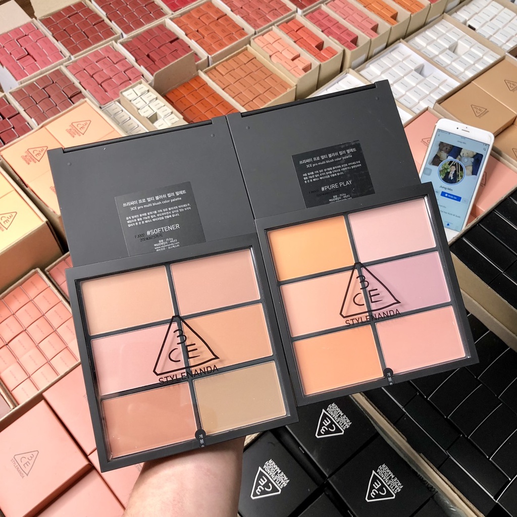 {XẢ KHO SỈ} Bảng 6 Màu Phấn Má Hồng 3CE PRO MULTI BLUSH COLOR PALETTE 25.8g