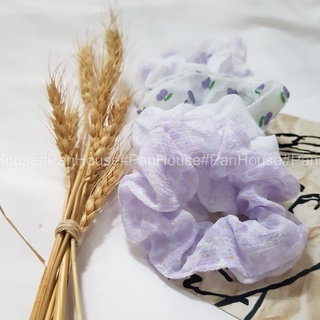 Set Dây buộc tóc Scrunchies 5 chiếc Tím Mơ Màng 2022