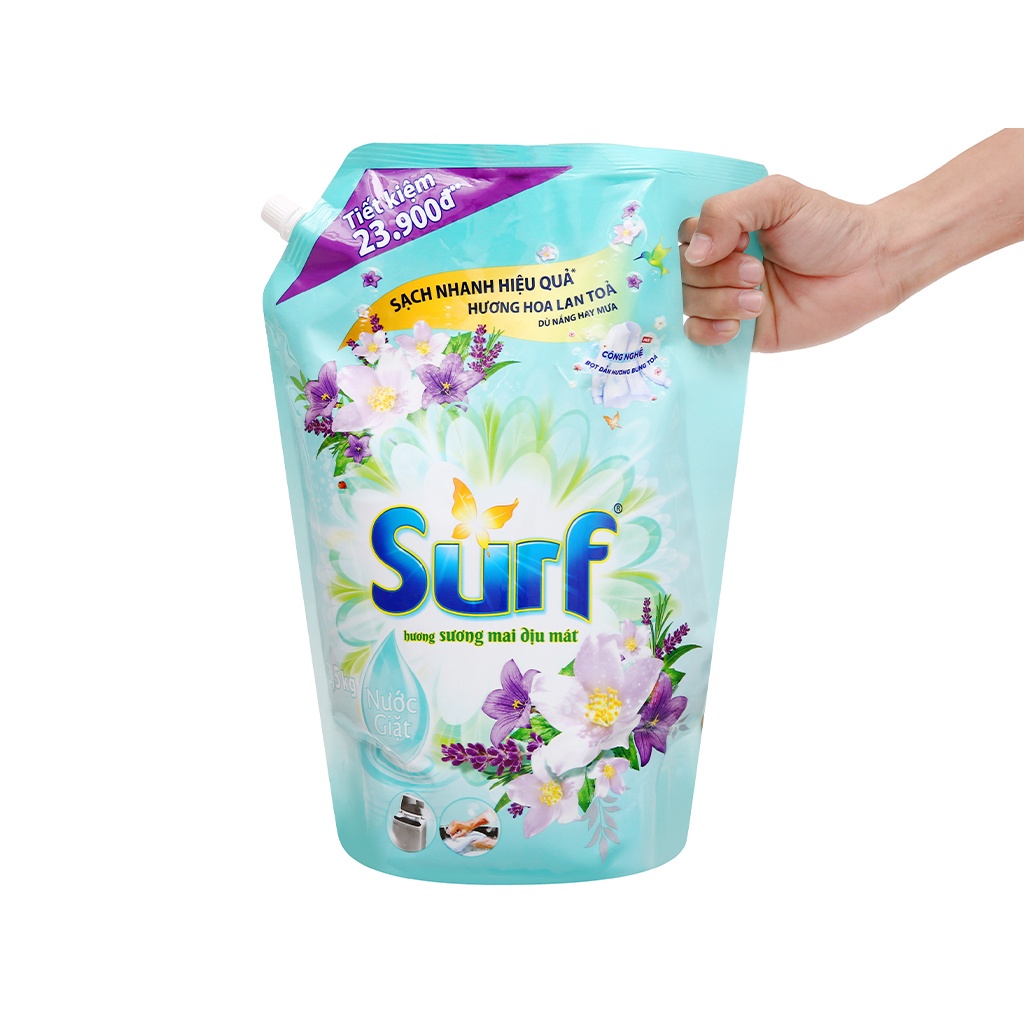 Nước giặt Surf Hương Sương mai dịu mát  3.5Kg