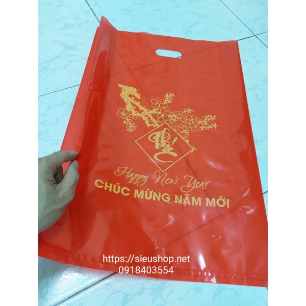 1Kg Túi PE Chúc Mừng Năm Mới 40x60