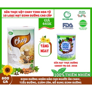 Mua 1 tặng 1 - sữa hạt chay soyna dành cho người ăn chay, cung cấp nguồn dinh dưỡng thanh khiết - sữa thực vật hộp 800g