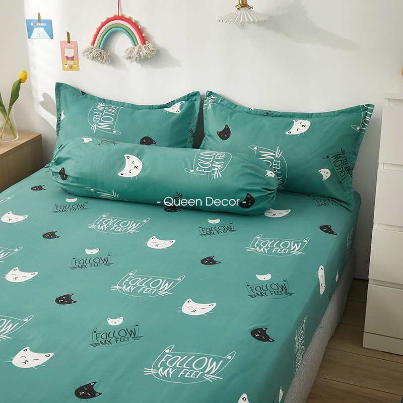 Ga Giường Nệm Cotton Poly M2 M6 M8, Drap Trải Giường Cute (Miễn Phí Bo Chun) - Queen Decor | BigBuy360 - bigbuy360.vn