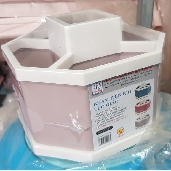 Khay tiện ích 4 ngan và lục giác 5 ngăn để bàn, văn phòng