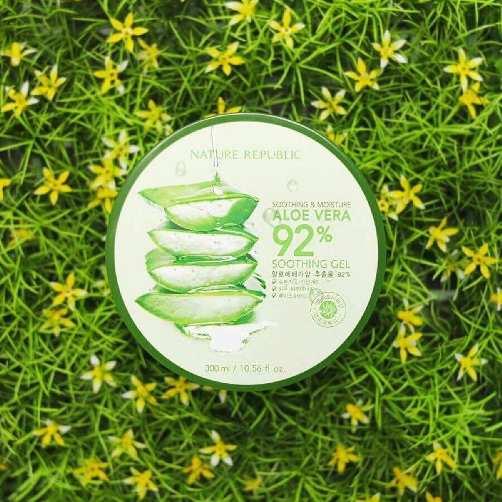 Gel Lô Hội 92% Nature Republic Soothing & Moisture Aloe Vera dưỡng ẩm se khít lỗ chân lông