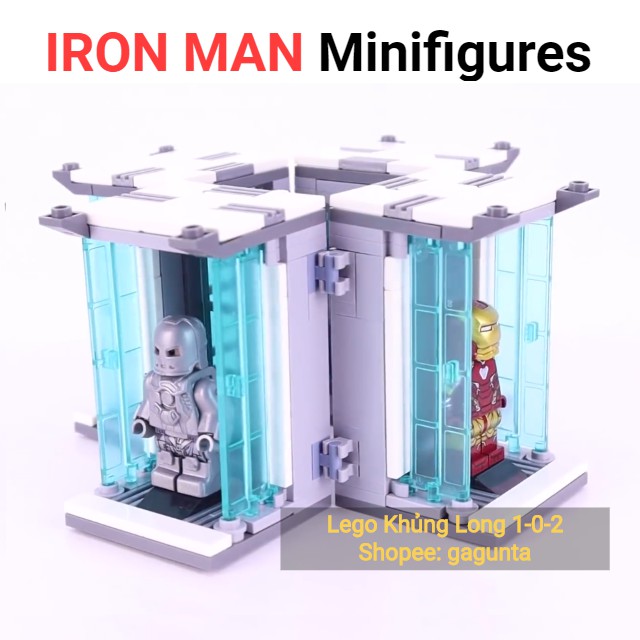 Lego Iron Man Khung Lắp Ráp Trưng Bày Hãng SY (110 mảnh ghép - KHÔNG mini)