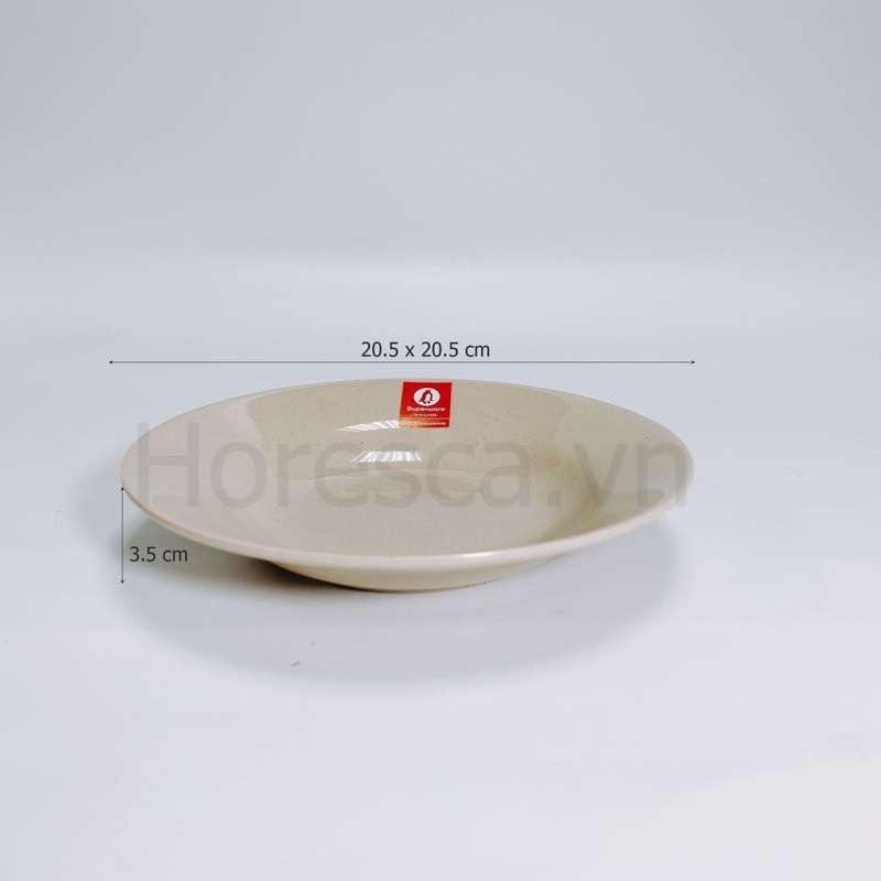Đĩa sâu SUPERWARE Nhựa Phíp 100% Melamine Nâu Đá - Stone