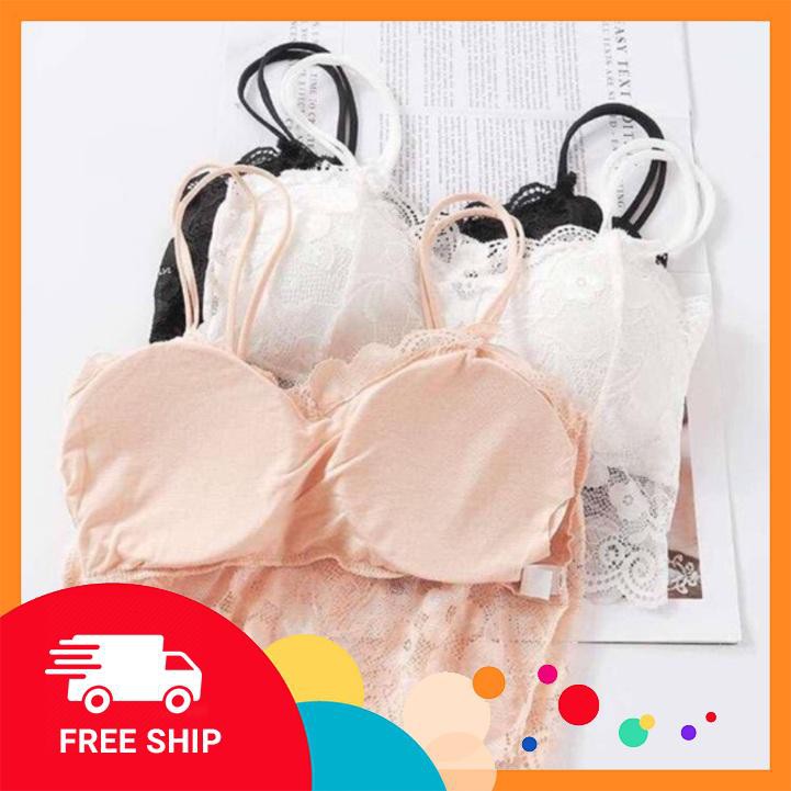Áo bra ren 2 dây siêu xinh free size 618 BC_CHIC LINGERIE