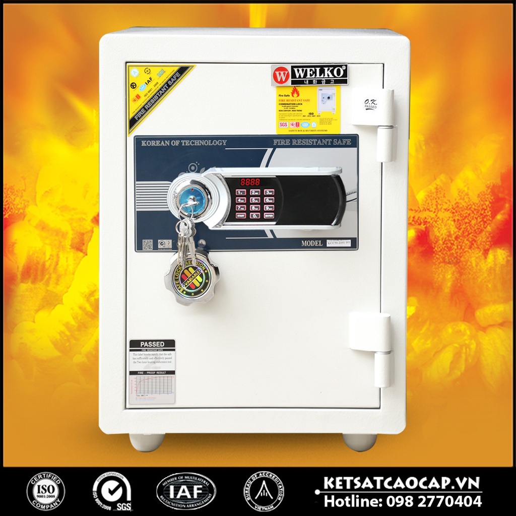 Két Sắt Chống Cháy WELKO LX500- Led Dài