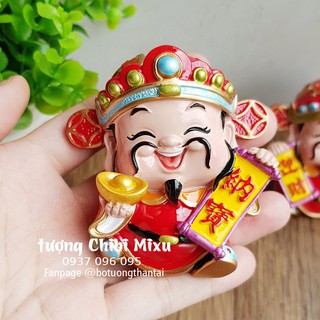 Tượng chibi Thần Tài 7cm - mẫu cầm thỏi vàng chiêu tài may mắn