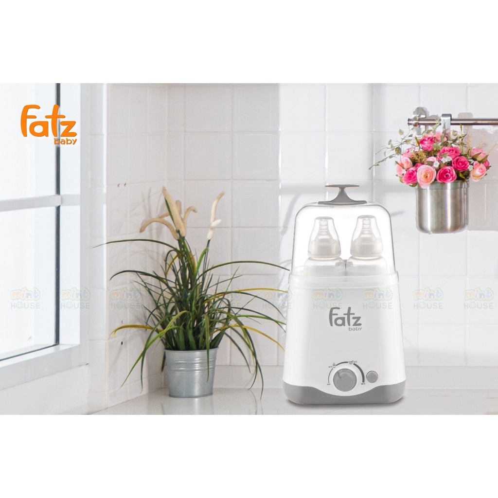 FATZBABY Máy hâm sữa 2 bình cổ rộng Duo 1 FB3012SL - Cửa hàng mẹ và bé Mint House