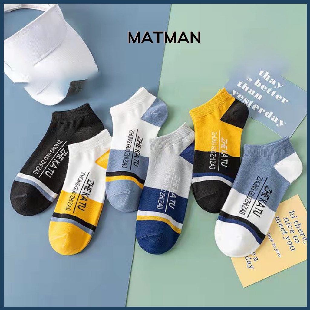 Tất nam nữ vớ chân nam nữ cotton co giãn thoáng khí