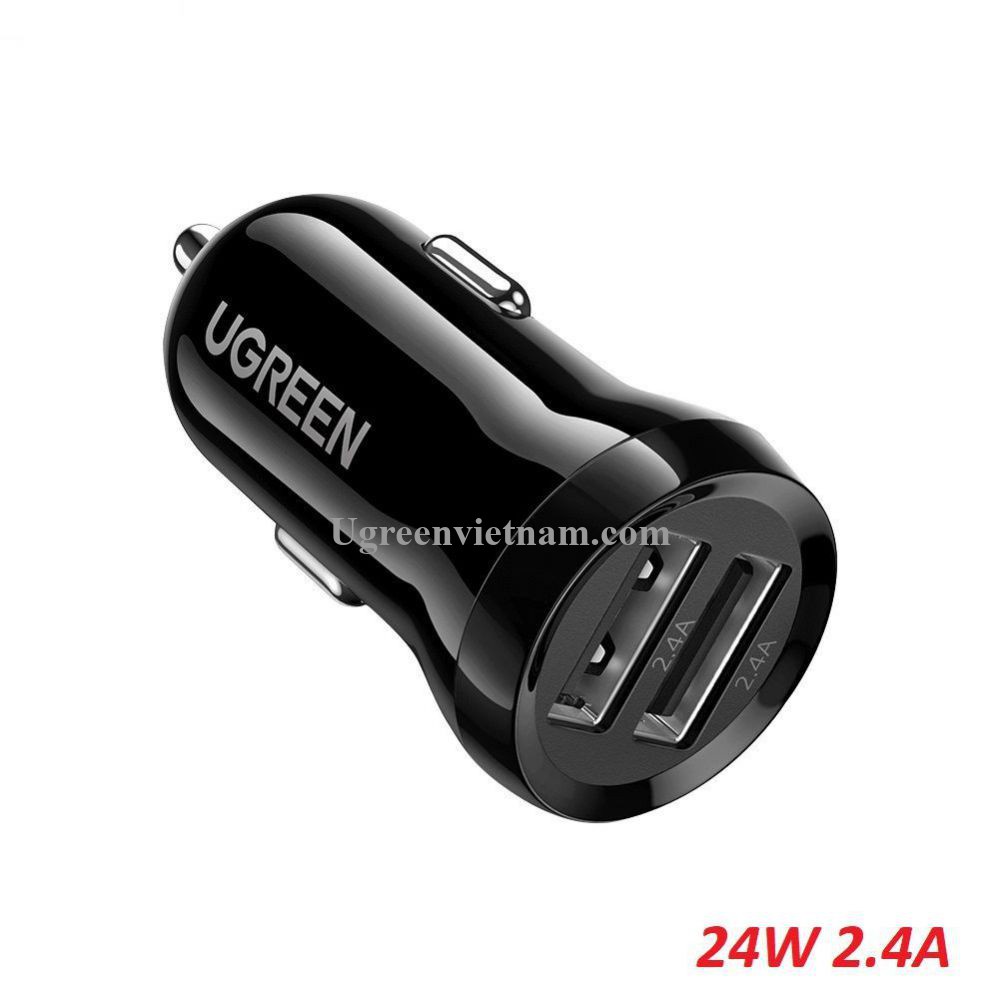 Tẩu sạc 2 cổng USB sạc xe hơi công suất cao UGREEN ED018 50875 – Hàng phân phối chính hãng - Bảo hành 18 tháng