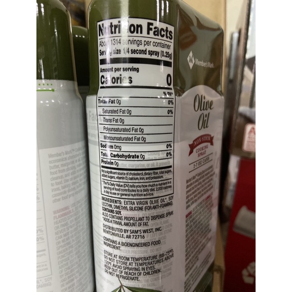 Dầu Ăn Kiêng OLIVE OIL Non-stick Dạng Xịt 7 oz-198g