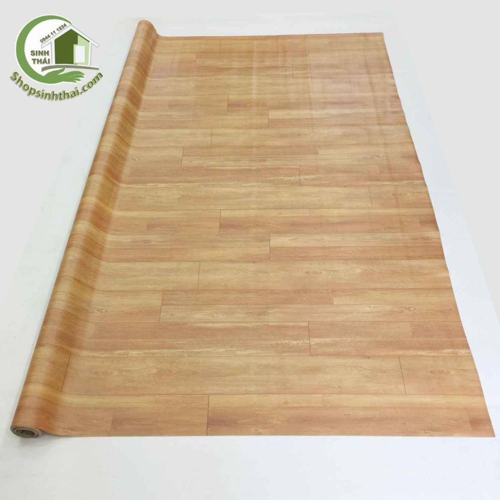 Simili trải sàn vân gỗ màu vàng đẹp, mẫu mới ra, bề mặt có vân nhám như gỗ thật.