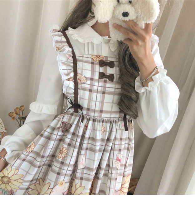 YAS0333-Váy Lolita cute bear and flower