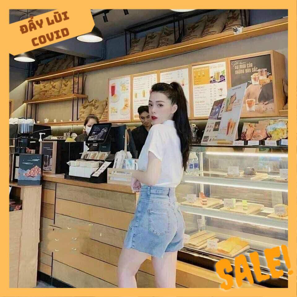 ÁO SƠ MI GU HIỀN HỒ NGẮN TAY CÓ TÚI HOTTREND MÀU TRẮNG | BigBuy360 - bigbuy360.vn