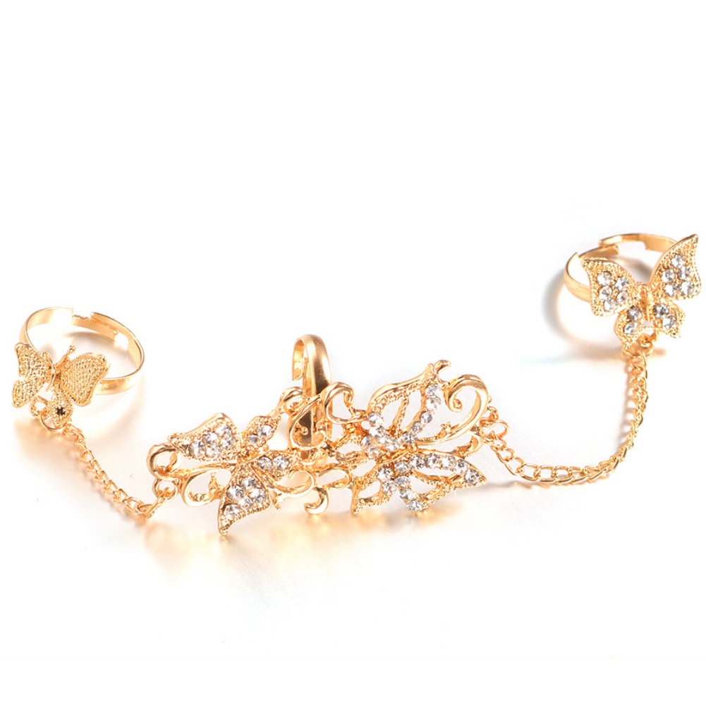 Nhẫn knuckle hình những chú bướm xinh xắn đính đá độc đáo dành cho nữ