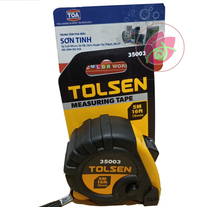 Thước cuộn bọc cao su 5m Tolsen 35003