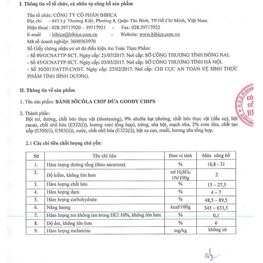 COMBO 3 Bánh Quy Socola Chip Dừa Bibica 80G