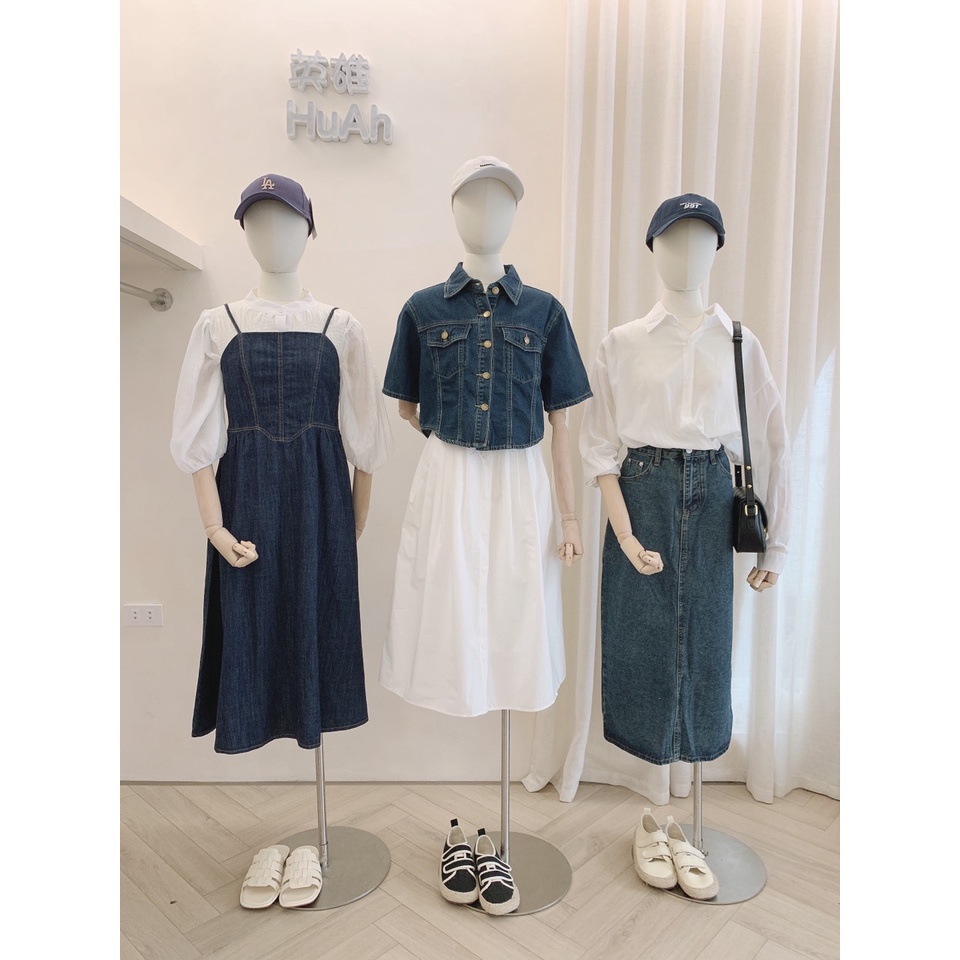 Chân váy xếp ly lưng chun, chân váy dài, váy xếp ly