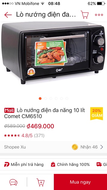 Lò nướng điện đa năng 10 lít