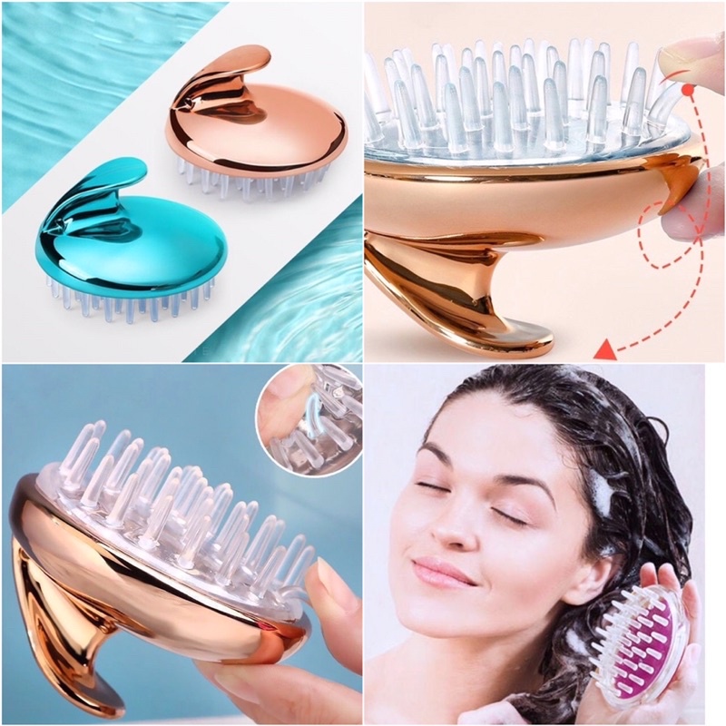 Lược gội đầu, chải tóc, Massage Silicon