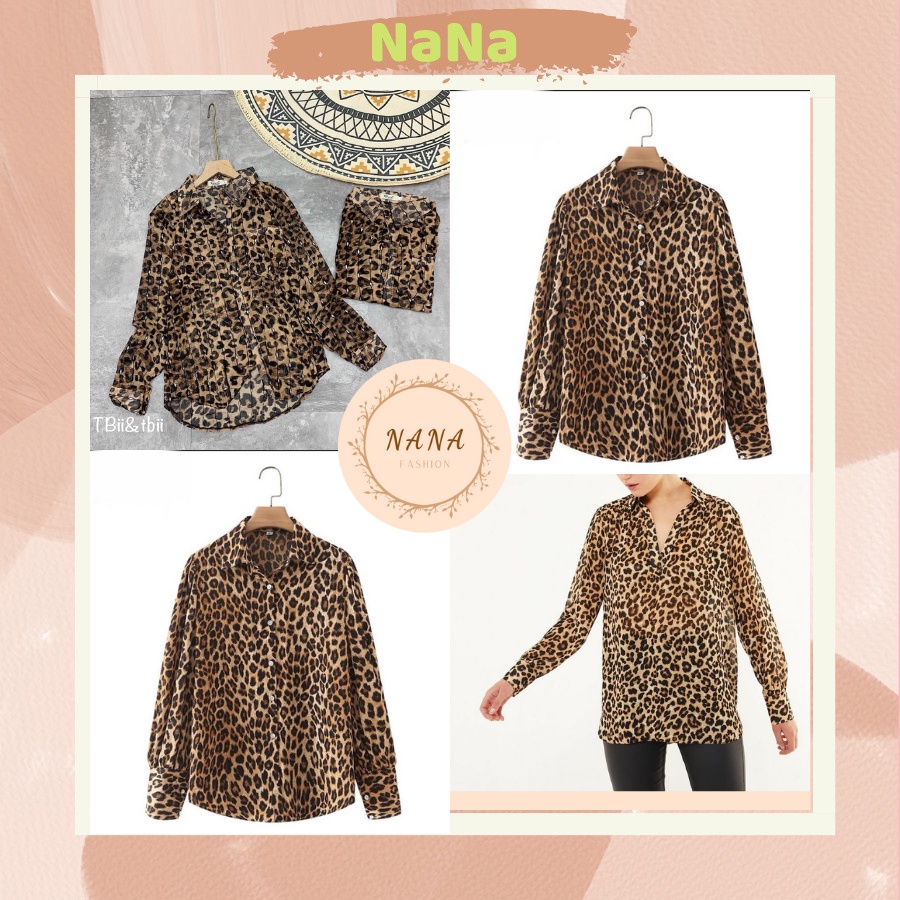 [Hàng Cao Cấp Loại 1] Áo Sơ Mi Tơ Chất Tơ mềm Dài Tay Họa Tiết Nana Store