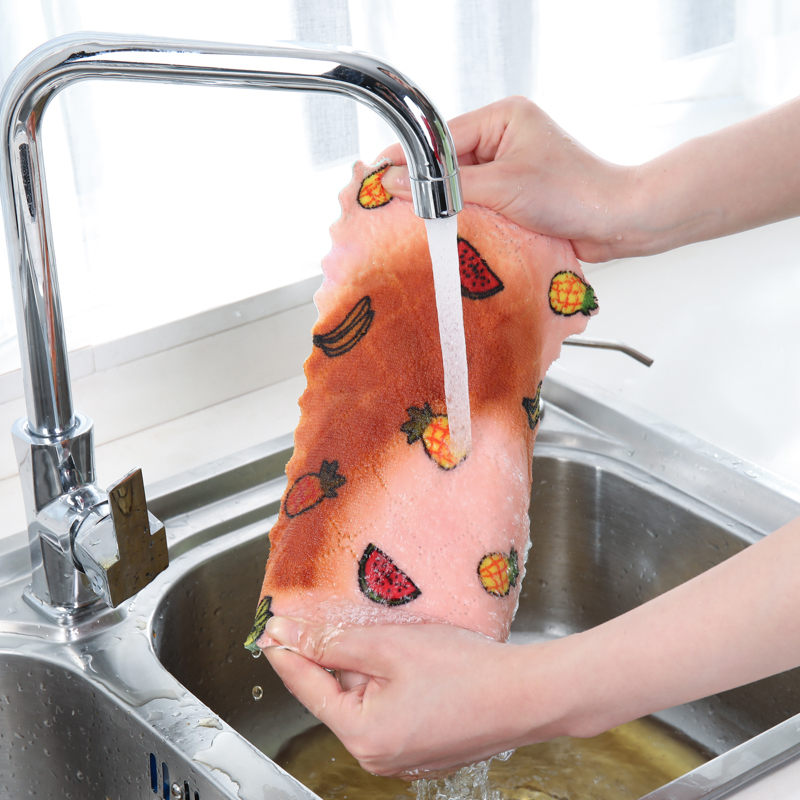 Khăn lau rửa chén dĩa vải sợi nhỏ siêu thấm hút tiện dụng